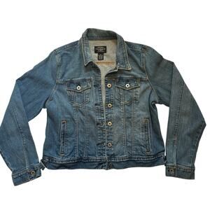 Vintage Y2K Ralph Lauren Polo Jeans Co Black Tag Denim Jacket XL Festival Travel